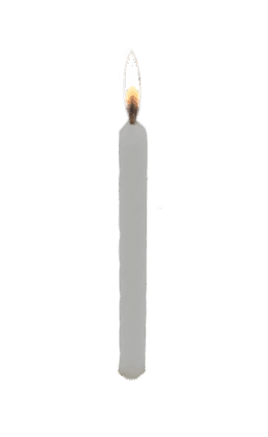 Witte verjaardagskaarsjes 120 stuks
