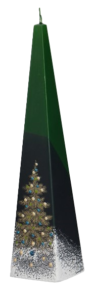 Handgemaakte piramidekaars groot Kerstboom groen 60x250