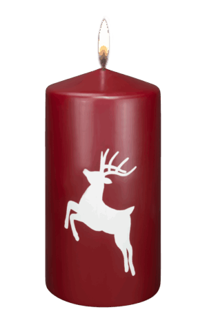 Stompkaars Hert 78x150 mm / Wit / Bordeaux