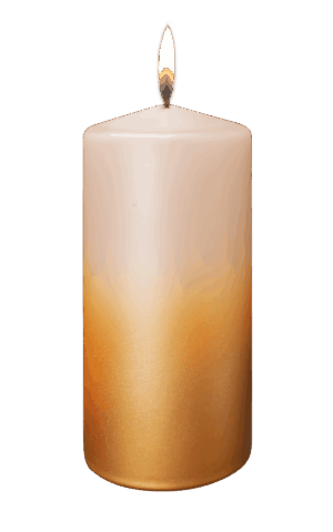 Stompkaars Golden Shine 68x150 mm / Zalm / Goud