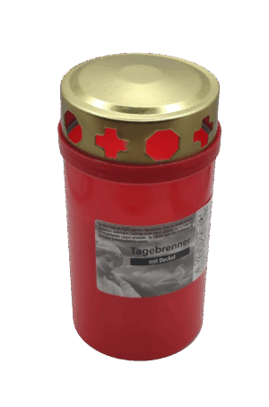 Grafkaars met deksel 60x120 mm / Rood