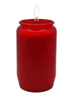 Herdenkingskaars NR3 55x95 mm / Rood