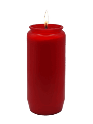 Herdenkingskaars NR7 65x180 mm / rood