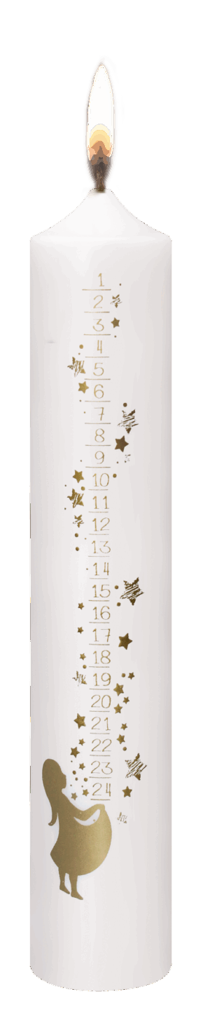 Stompkaars Advent Meisje met sterren 50x265 mm