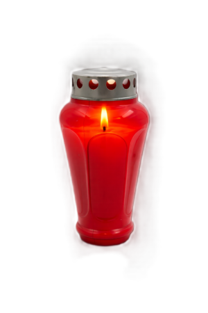 Graf- en rouwkaars rood | 20 cm hoog | ca. 85 branduren TIJDELIJK SCHERP GEPRIJSD!!