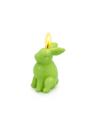 Paashaas kaars groen 12 cm