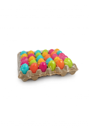 Tray met 30 stuks veelkleurige paaseieren