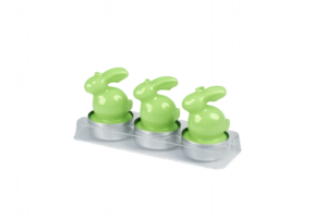 Waxinelicht Paashaas 3 stuks Groen
